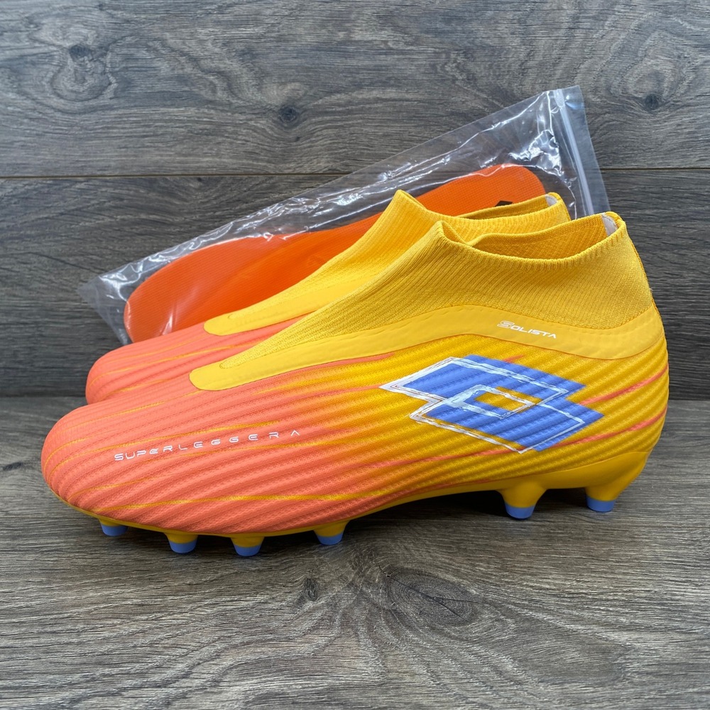 Lotto Solista 300 FG Soccer Cleats Men's Size 10 Yellow Orange Blue